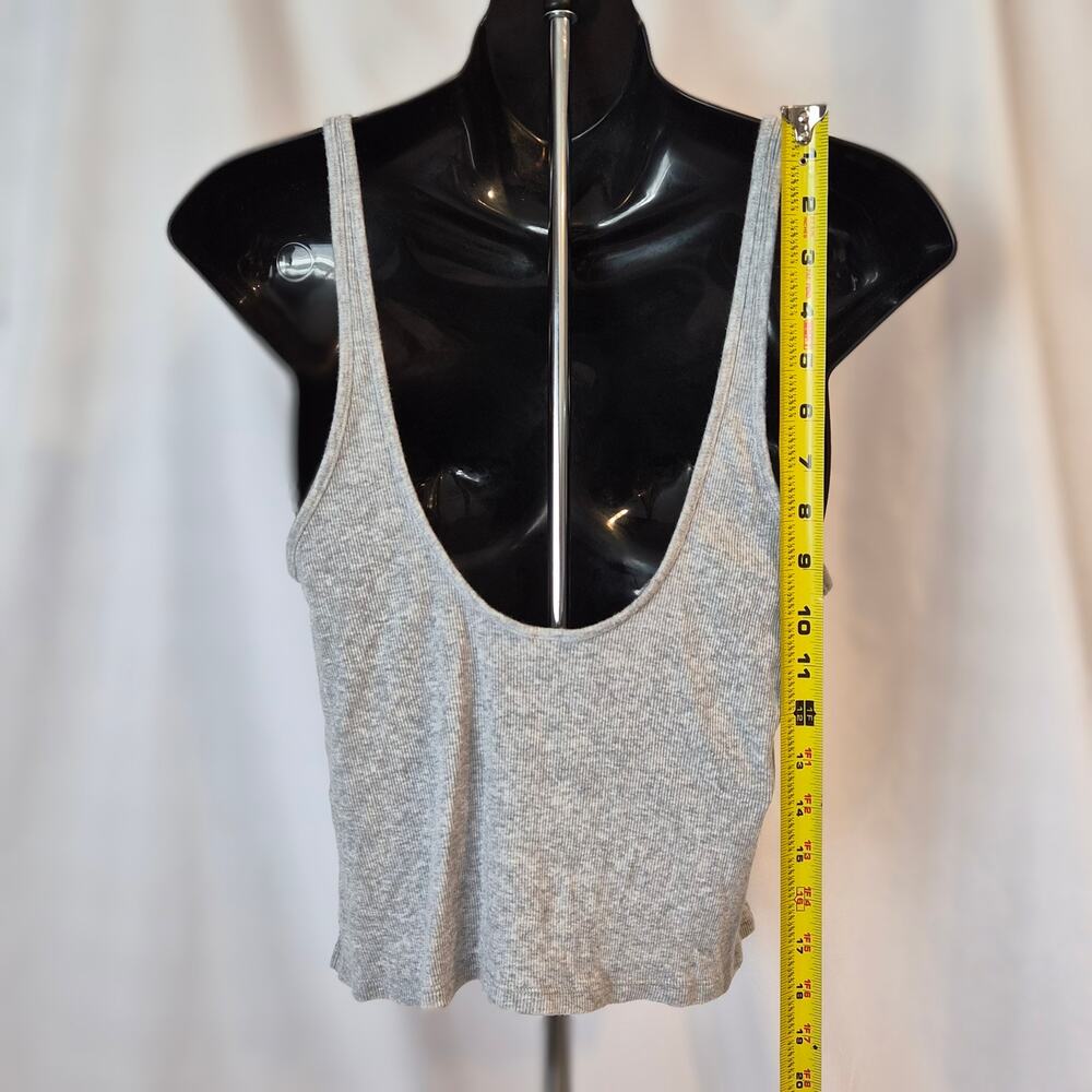 Savage X Fenty Gray Ribbed Scoop Tank // Y2K Whimsigoth Lounge small/medium - Picture 4 of 8